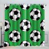 AKATIE Green Football Curtains for Kids’ Rooms, 3D Printed, Blackout, 2-Pack, 140 x 160 cm view 1