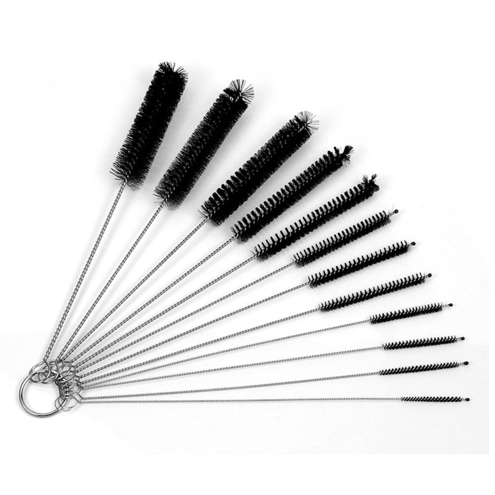 Bafnsiji 12-Piece Long Bottle and Straw Cleaning Brush Set