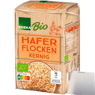 Edeka BIO Coarse-Rolled Oats (500 g Pack) + usy Block