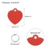 QUARKZMAN Pet ID Tags Metal Engraving Heart-Shaped Red 10 Pack view 2