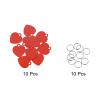 QUARKZMAN Pet ID Tags Metal Engraving Heart-Shaped Red 10 Pack view 3