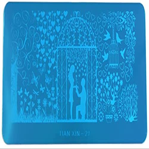 XYWHPGV Stainless Steel Nail Art Stamping Plate