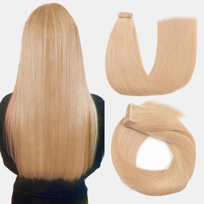 HotLulana Tape-In Extensions Human Hair #18, 24 in/60 cm, 50 g, 20 Pieces