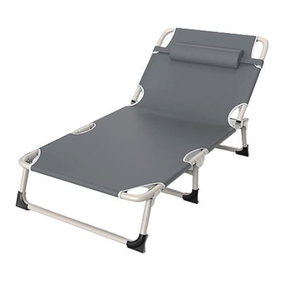 HJJP Adjustable Camping Cot with Mattress, Portable Compact Folding Bed for Outdoor Sleeping and Backpacking, Gray