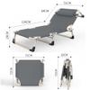 HJJP Adjustable Camping Cot with Mattress, Portable Compact Folding Bed for Outdoor Sleeping and Backpacking, Gray view 2