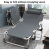 HJJP Adjustable Camping Cot with Mattress, Portable Compact Folding Bed for Outdoor Sleeping and Backpacking, Gray view 3