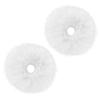 2 White Pom-Pom Scrunchie Hair Ties view 4