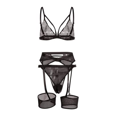 Sexy Women's Lingerie for Sex, Plus-Size Goth Clothing, Cotton Underwear, Tube Top, Knee-High Socks, Corset, Adhesive Bra for Large Busts