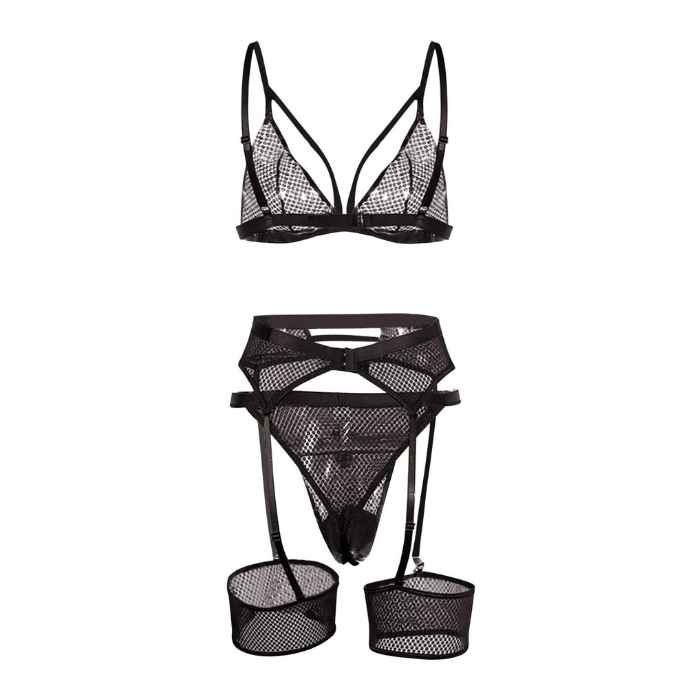 Sexy Women's Lingerie for Sex, Plus-Size Goth Clothing, Cotton Underwear, Tube Top, Knee-High Socks, Corset, Adhesive Bra for Large Busts