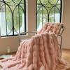 MAIYO Winter Faux Fur Blanket, Fluffy Sofa Cover, Warm Plush Blanket for Bed and Bedroom view 3