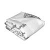 ASEELO 203 x 152 cm Thickened Flannel Blanket with Black and White Flowers view 4