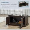 PawHut Elevated Dog Bowl Feeding Station with Stand for Large Dogs, Coffee Brown view 4