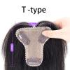 100% Human Hair Topper for Women with Bangs, 7 x 8 cm Silk Base, Clip-In Hairpiece, Brown, 20 cm view 3