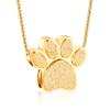 Pet Cremation Urn Necklace with Paw Print Keepsake Pendant view 1