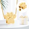 Pet Cremation Urn Necklace with Paw Print Keepsake Pendant view 4
