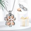 Pet Memorial Paw Print Urn Necklace for Dog or Cat view 4
