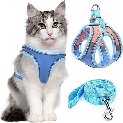 Escape-Proof Cat Harness with Leash, Soft Vest for Cats, Kittens, Dogs and Chihuahuas (Color: B, Size: M)