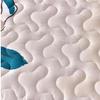 PUIOKA Winter Quilted Fitted Sheet, Warm and Comfortable Mattress Protector with Bed Skirt, Floral Pattern view 3