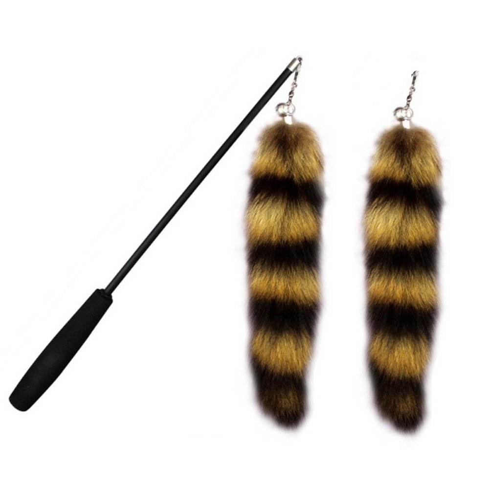 ELMAIN Cat Feather Teaser Wand with Bell and Replaceable Fox Tail – Product B