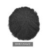 Men’s Afro Toupee, Deep Curly Human Hair, Fine Mono with NPU Base, 6 mm Wave, 1B view 2