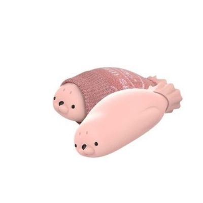 MyrRhe Pocket Winter Hand Warmer Silicone-Sealed Hot Water Bottle, Pink