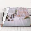 ASEELO 203 × 152 cm Thick Flannel Blanket, Papillon Design, Fleece Throw for Bed, Couch, and Travel view 1