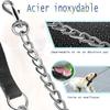 LATRAT Dog Leash, Metal Chain with Polyurethane Grip for Small to Medium Dogs view 2