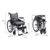 EYPKPL Foldable Transit Wheelchair with Handbrakes and Adjustable Backrest view 2