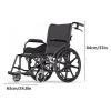 EYPKPL Transit Wheelchair, Manual Transport Chair with Hand Brakes and Ergonomic Seat, Foldable Carbon Steel view 2