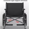 EYPKPL Transit Wheelchair, Manual Transport Chair with Hand Brakes and Ergonomic Seat, Foldable Carbon Steel view 3