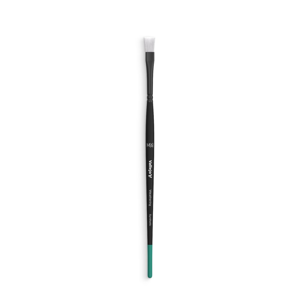 Vallejo Weathering B09002 Flat Synthetic Brush – Medium (6)