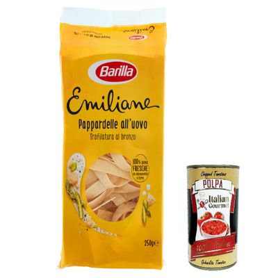 Italian Gourmet Le Emiliane Pappardelle Egg Pasta, 3 x 250 g