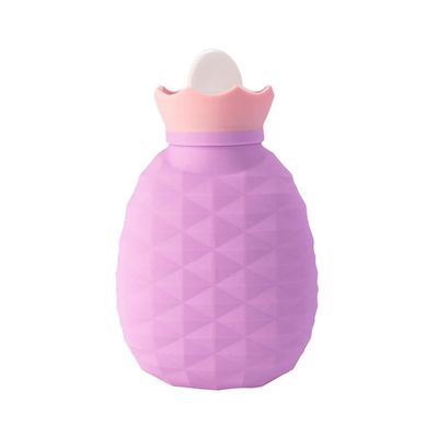 Pineapple-Shaped Silicone Hand Warmer Hot Water Bottle for Winter Heating and Ice Compress (E, Size 1)