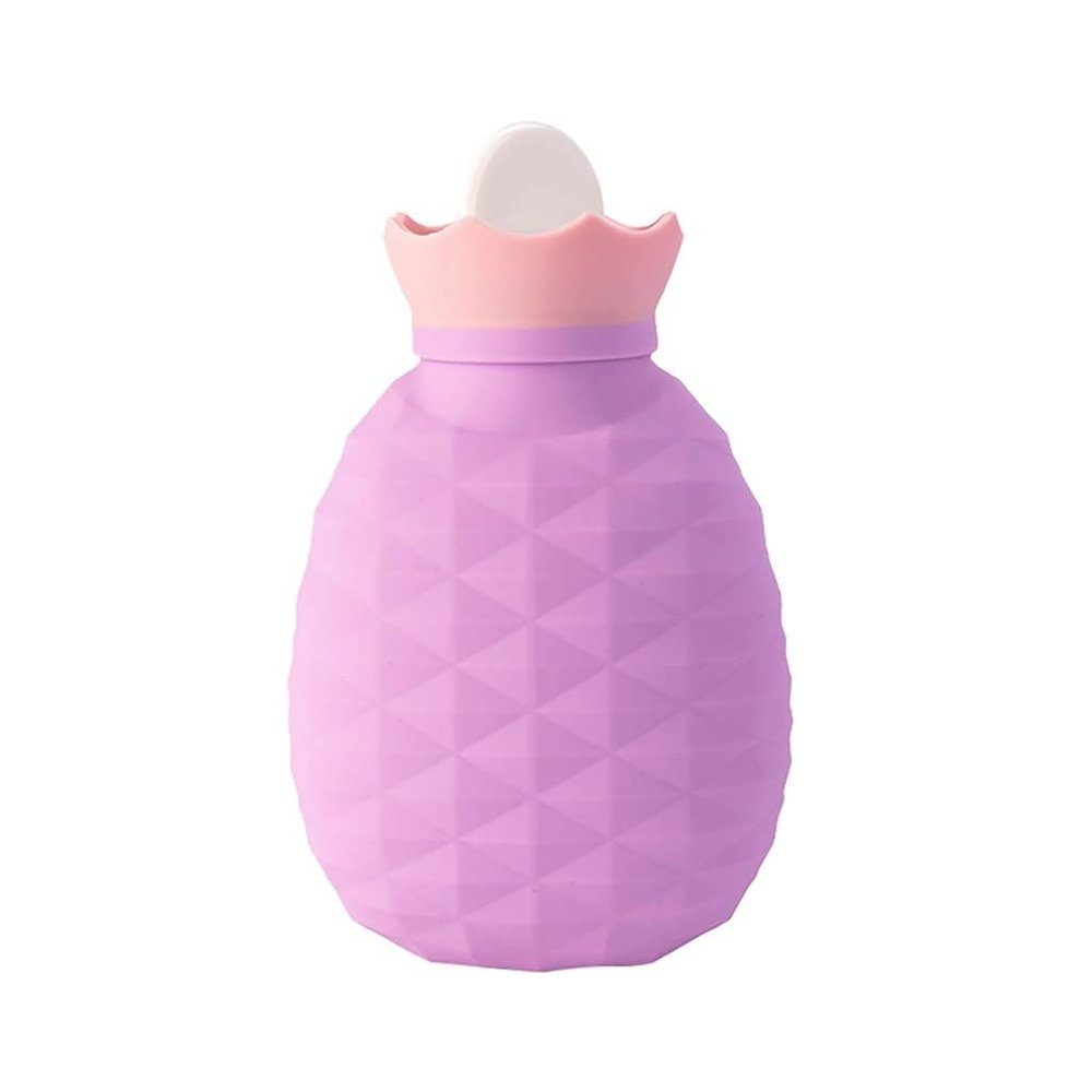 Pineapple-Shaped Silicone Hand Warmer Hot Water Bottle for Winter Heating and Ice Compress (E, Size 1)