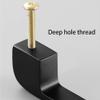 Drawer, Door, Wardrobe, and Cabinet Handles, Black, Modern Kitchen Knobs, Copper Furniture Decor, 128 mm Hole Spacing view 3