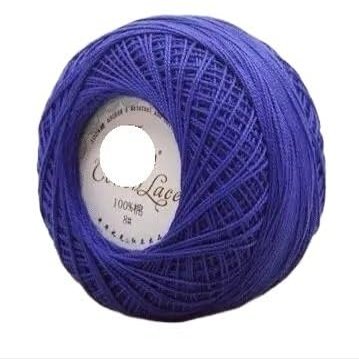 50 g/Ball No. 8 2-Ply Colorful Thin Lace Yarn, 100% Cotton, Color 26