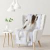ASEELO 102 x 76 cm White Papillon Fleece Blanket, Sofa Throw for Bed, Couch, and Travel view 1