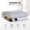 ASEELO 102 x 76 cm White Papillon Fleece Blanket, Sofa Throw for Bed, Couch, and Travel view 2