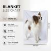 ASEELO 102 x 76 cm White Papillon Fleece Blanket, Sofa Throw for Bed, Couch, and Travel view 3