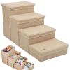 4-Step Folding Indoor Pet Stairs for Dogs with Storage view 1