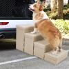 4-Step Folding Indoor Pet Stairs for Dogs with Storage view 2