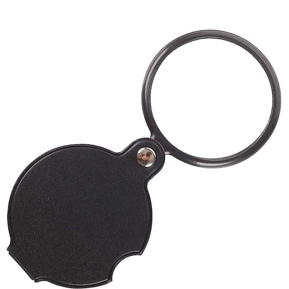 Foldable 10x Handheld Magnifying Glass for Reading, Coins and Jewelry, Black