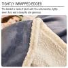 Thdsubb Double-Sided Sherpa Throw Blanket, Blue Gray, 100 x 150 cm view 4
