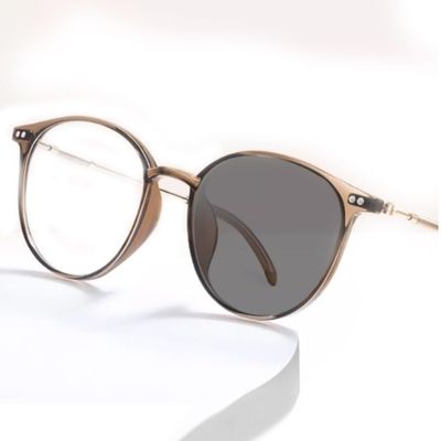 NILZA Reading Sunglasses, Progressive Multifocal Readers, Brown, 3.00x