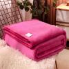 Chickwin Solid-Color Flannel Fleece Blanket, Soft Warm Microfiber Throw, Rose Red, 35.43 x 39.37 in view 1