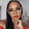 LJCZKA Retro Blue-Light-Blocking Cat-Eye Glasses for Women, Non-Prescription view 3