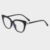 PARWANA Oversized Blue-Light-Blocking Computer Readers, Clear Vision, Cat-Eye Reading Glasses, Flat Light Mirror (Color: Sand-Black, Size: +2.00) view 1