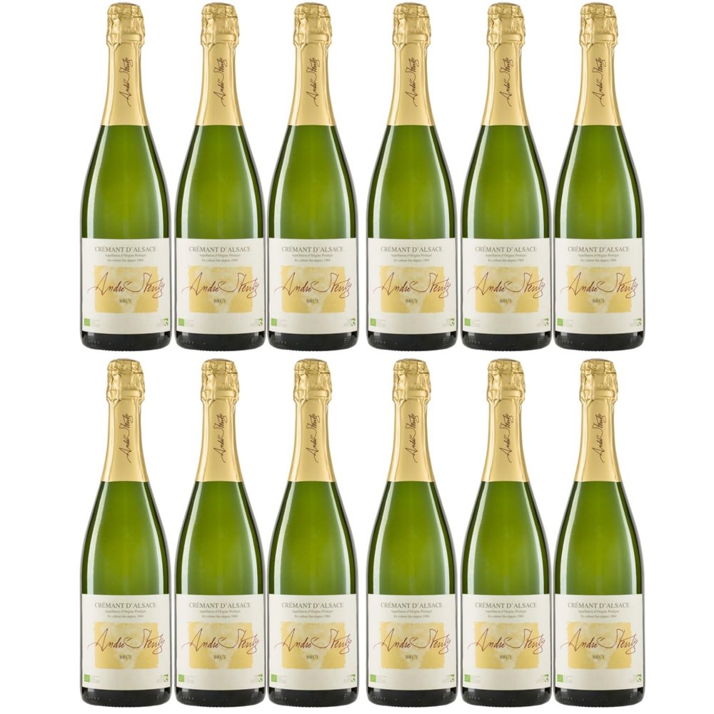 Domaine Stentz Crémant d’Alsace AOP Brut Organic Sparkling Wine, France, with E-Book (12 x 0.75 L)