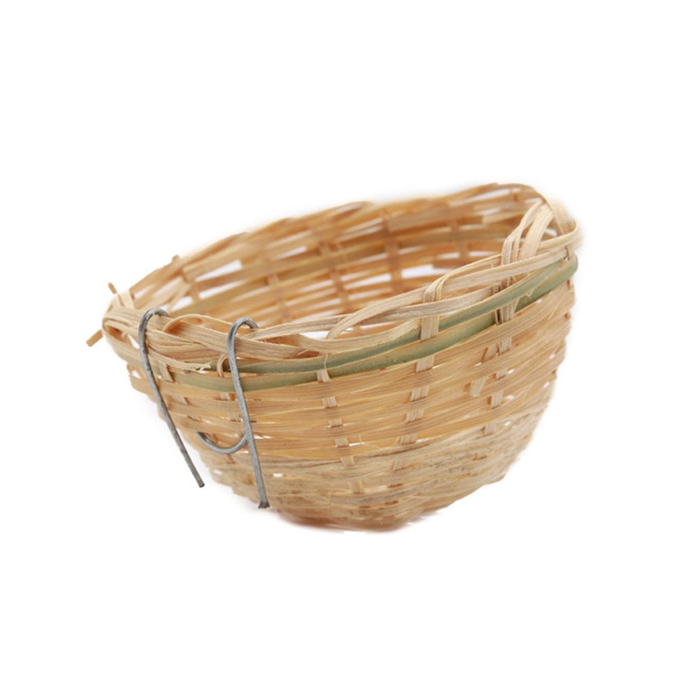 Handwoven Bamboo Bird Nest with Hanging Hook