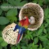 Handwoven Bamboo Bird Nest with Hanging Hook view 2
